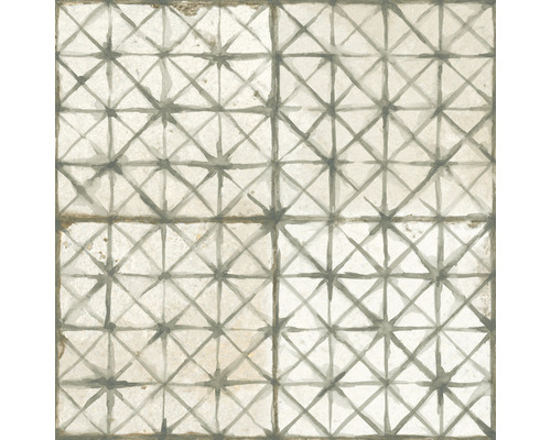 Wand- und Bodenfliese FS Temple sage 45x45 cm Fliesenmuster mit geometrischem Sternmuster