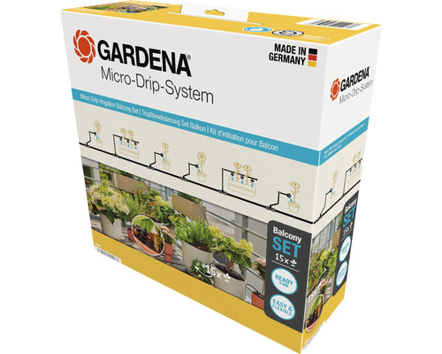 Bewässerungsset GARDENA Micro-Drip Start Set Balkon (für bis zu 15 Topfpflanzen)