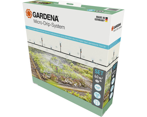 Set d‘arrosage GARDENA Micro-Drip set de démarrage légumes/parterres (pour jusqu‘à 60 m²)