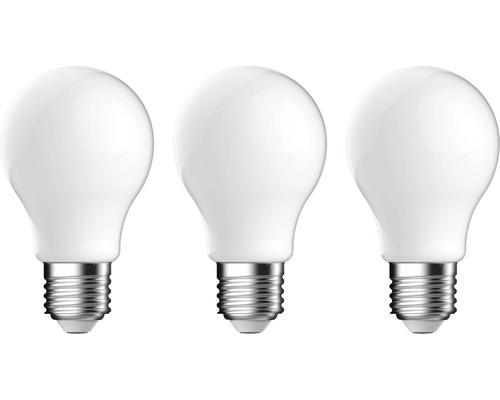 FLAIR LED Lampe A60 E27/8,0W(75W) 1055 lm 6500 K tageslichtweiss matt 3 Stück