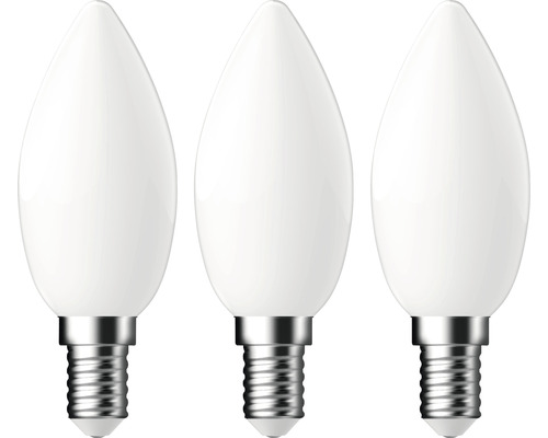 FLAIR LED Kerzenlampe C35 E14/4,2W(40W) 470 lm 6500 K tageslichtweiss klar 3 Stück