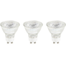 3 ampoules led, réflecteur GU10 450lm, classe énergétique A, blanc