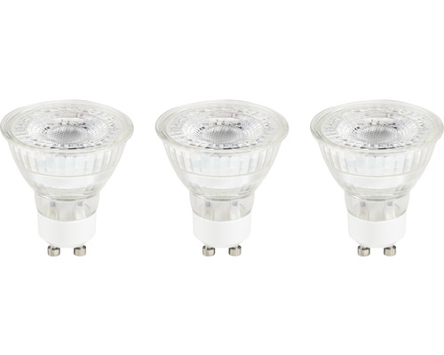 ampoule à réflecteur FLAIR PAR16 GU10/4,9W(64W) 450 lm 6500 K blanc lumière du jour transparent 3 pièces 90°