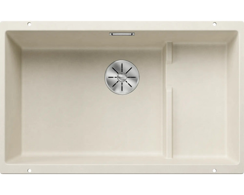 Évier Blanco SUBLINE 700-U Level lxp 730x460 mm Silgranit blanc soft 527171 Évier en matériau composite avec égouttoir