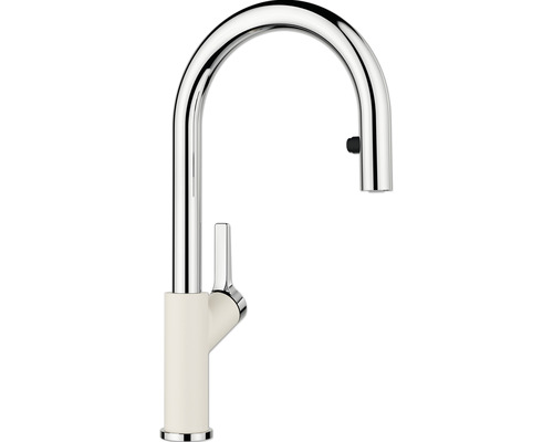 Robinet de cuisine Blanco CARENA chrome blanc doux 526931