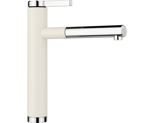 Robinetterie de cuisine haute pression Blanco LINEE-S aspect Silgranit blanc doux-chrome 526957