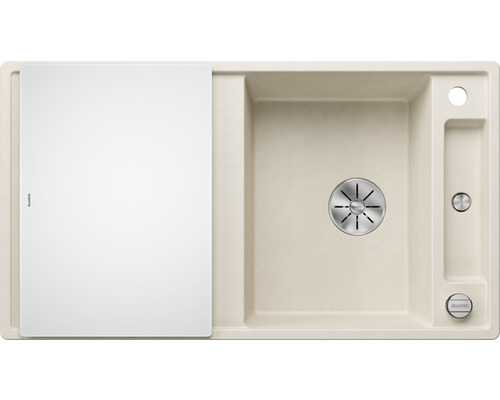 Évier avec égouttoir et planche à découper