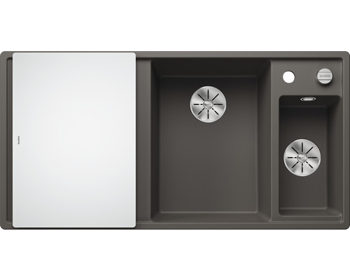 Évier avec égouttoir et planche à découper