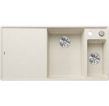 Blanco AXIA III 6 S-F Spüle BxT 990x500 mm Silgranit softweiss inkl. Holzschneidbrett und Multifunktionsschale 527050
