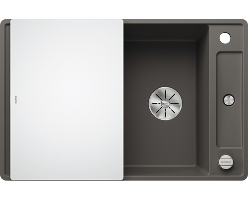 Spüle mit Abtropffläche und Schneidebrett