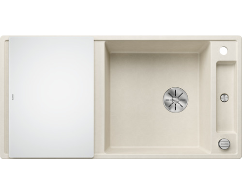 Spüle mit Schneidebrett und Ablauffernbedienung