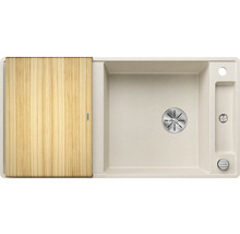 Blanco AXIA III XL 6 S-F Spüle BxT 990x500 mm Silgranit softweiss inkl. Holzschneidbrett 527054
