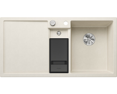 Spüle mit Abtropffläche und Spülmittelspender