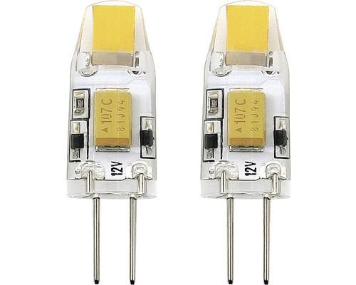 Ampoules LED G4 1,2 W 100 lm 2700 K blanc chaud à intensité lumineuse variable 2 pièces Deux ampoules LED G4