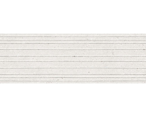 Steingut Wandfliese Manhattan Wall silver Lines Shaped 33,3x100 cm