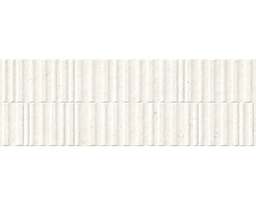 Steingut Wandfliese Manhattan Wall bone Wavy Shaped 33,3x100 cm