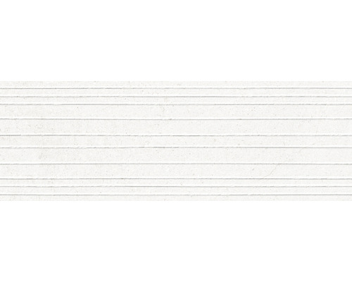 Carrelage mural en grès Manhattan Wall white Lines Shaped 33,3x100 cm