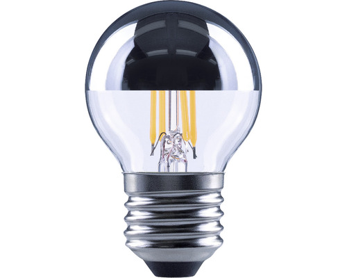 FLAIR LED Kopfspiegellampe Tropfen G45 silber E27/4W(34W) 380 lm 2700 K warmweiss