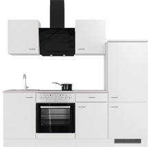 Cuisine complète avec appareils Flex Well Wito 220 cm couleur de façade blanc - couleur du corps blanc 00012338