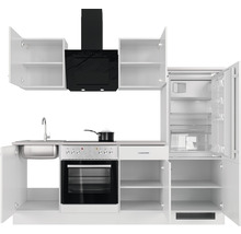 Cuisine complète avec appareils Flex Well Wito 220 cm couleur de façade blanc - couleur du corps blanc 00012338