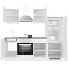 Cuisine complète avec appareils Flex Well Varo 220 cm couleur de façade blanc - couleur du corps blanc 00012356