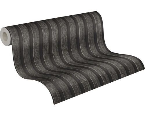 Rouleau de papier peint à rayures imitation bois