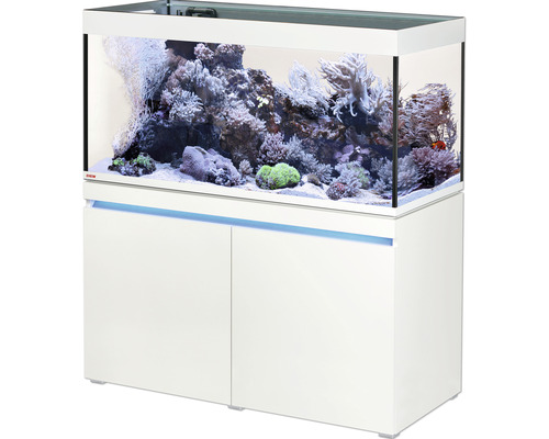 Aquariumkombination EHEIM incpiria 430 reef mit Förderpumpe und beleuchtbaren Unterschrank alpin