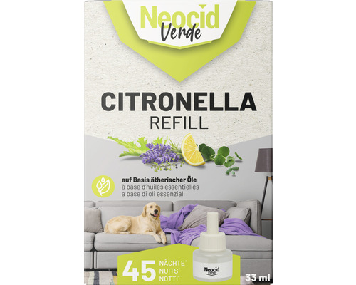 Bouteille de remplissage citronnelle Neocid Verde Neocid Verde Citronella Recharge pour 45 nuits
