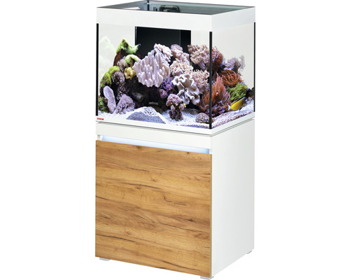 Kit complet d'aquarium EHEIM incpiria 230 reef avec pompe d'alimentation et meuble bas éclairé alpin/chêne