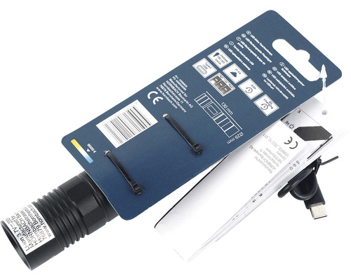 Lampe de poche LED rechargeable avec emballage