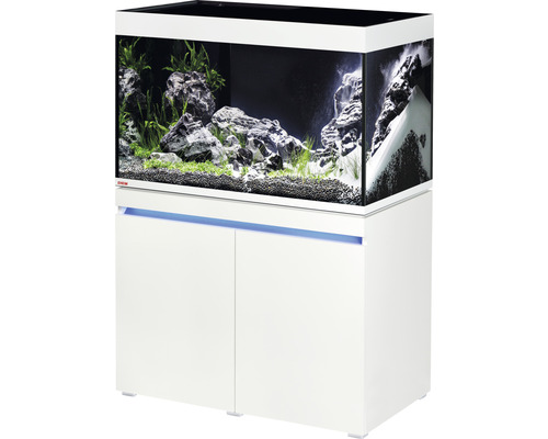 Ensemble d'aquariums EHEIM incpiria 330 avec éclairage à LED et meuble bas éclairé alpin