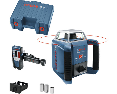 Bosch Professional Laser rotatif GRL 400 H avec coffret de transport, récepteur laser LR 1 Professional et accessoires