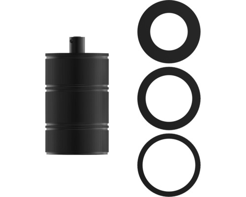 Lampenfassung mit drei Dichtungsringen
