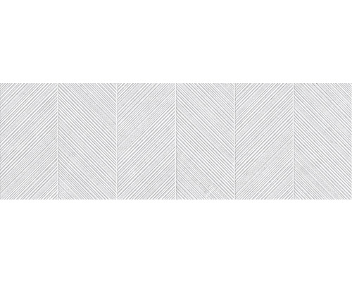 Steingut Dekorfliese Ghent Wall silber shaped 33,3 x 100 cm