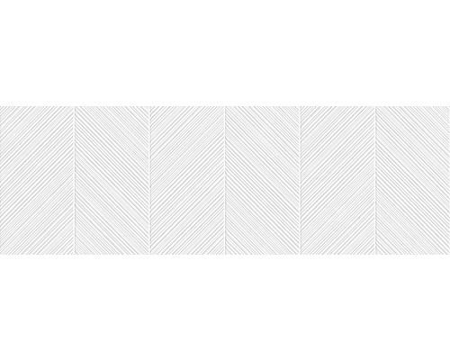 Steingut Dekorfliese Ghent Wall white shaped 33,3 x 100 cm
