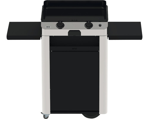 Chariot de table en bois Eno avec deux compartiments de rangement