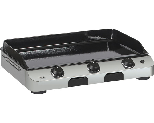 Plancha en acier inoxydable avec trois boutons rotatifs