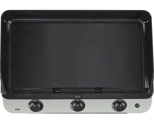 Grill à gaz Eno avec trois brûleurs et plaque de cuisson émaillée