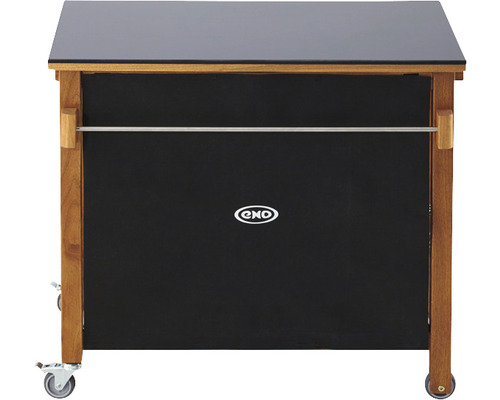 Chariot de grill avec roulettes et logo ENO