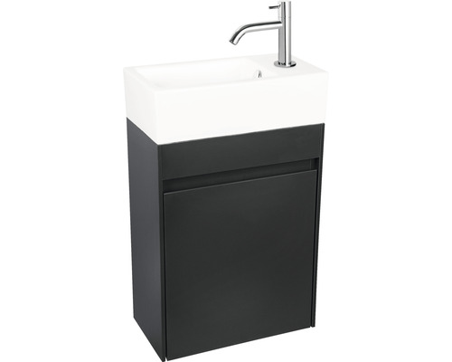 Lavabo pour hôtes avec armoire Differnz HURA L lxhxp 39.5x52x21 cm couleur de la façade anthracite 38.006.14