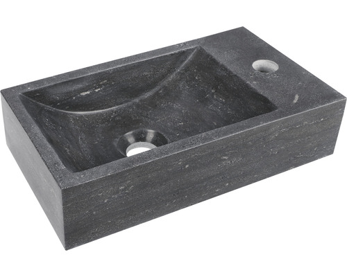 Vasque à poser rectangulaire en pierre
