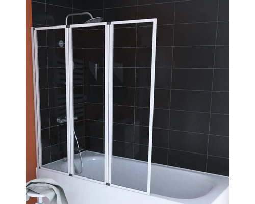 Baignoire avec pare-douche à trois éléments