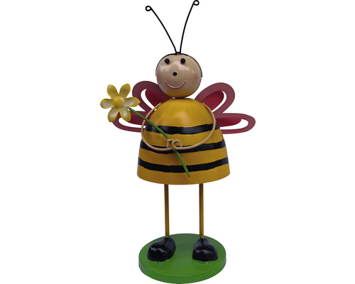 Metall Biene mit Blume H 35 cm