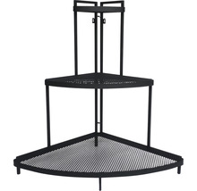 Eckpflanzenregal mit zwei Ebenen aus Metall