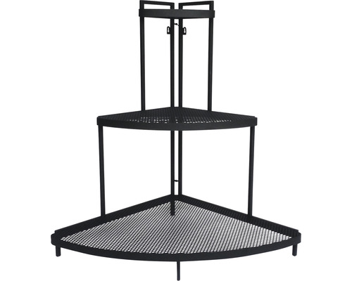 Eckpflanzenregal mit zwei Ebenen aus Metall