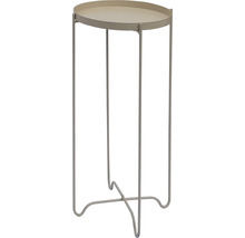 Beistelltisch aus Metall mit runder Tischplatte