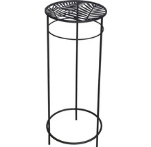 Colonne à plantes en métal avec motif de feuilles