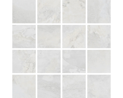 Mosaïque grès cérame fin Queen pearl 30x30 cm mat Carreaux carrés avec motif de pierre pour mur et sol