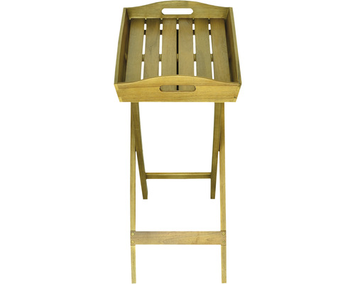 Serviertablett mit klappbarem Gestell aus Holz