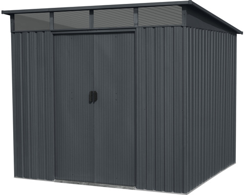 Abri de jardin en métal avec double porte